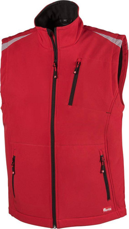 Kamizelka męska robocza bezrękawnik softshell r. M czerwony/czarny FORTIS