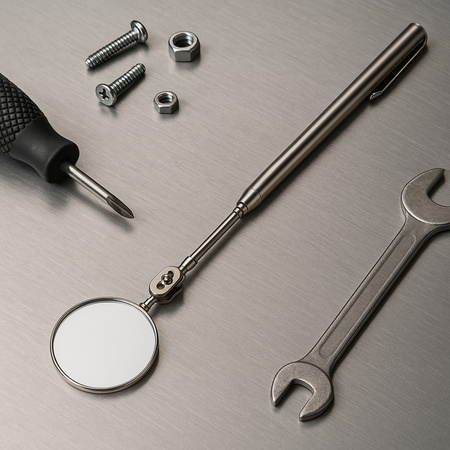 Lusterko inspekcyjne teleskopowe okrągłe 31 mm w formie długopisu, uchwyt 482 mm PRAXER