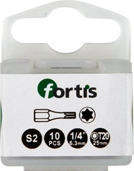 Bit Torsion 1/4" DIN3126 C63 T20x25mm 10szt. Fortis