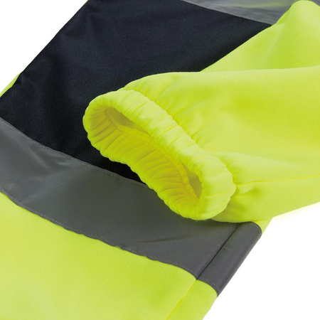 Jaskrawe spodnie dresowe żółto-granaowe z odblaskami, rozmiar XL, Scruffs T56390