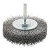 Szczotka tarczowa trzpieniowa, drut falisty, stalowy 40x6x mm FORMAT