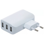 Uniwersalna ładowarka USB 3 porty USB maks. 3,4 A łącznie maks. 2,4 A / USB 110-240 V, BGS 3377