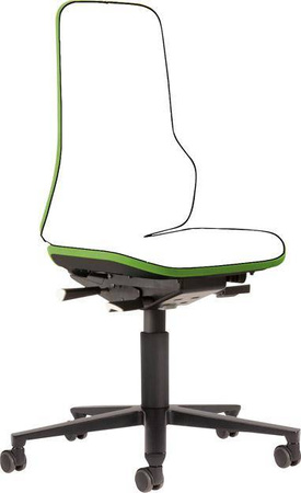 Krzesło obrotowe ESD Neon 2 bez tapicerki kółka zielone