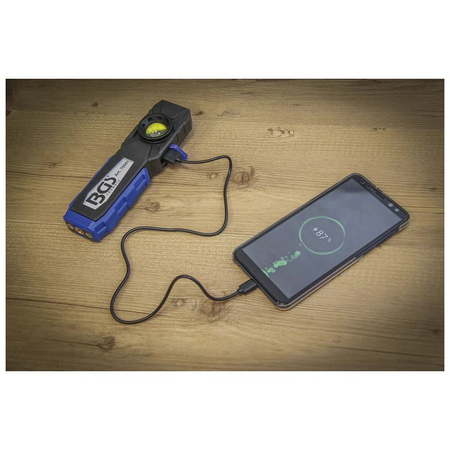 Lampa warsztatowa COB LED z magnesem i hakiem składana, BGS 70051