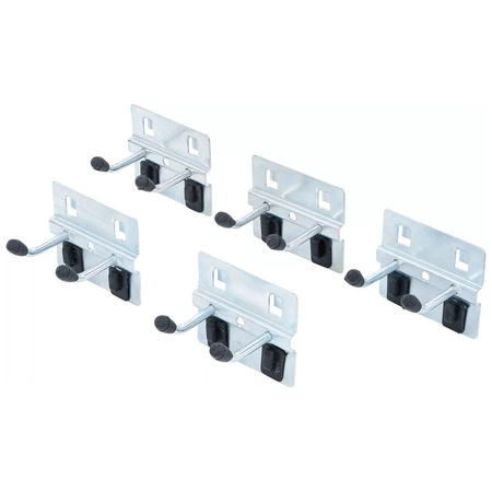 Zestaw haków podwójnych 40 mm do systemu meblościanek 5 szt., BGS 80197