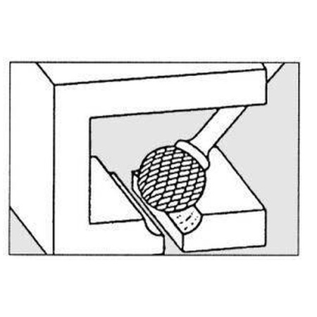 Mały frez trzpie.ze stop. tward.kulisty 0605 5 3mm 6x5mm Pferd