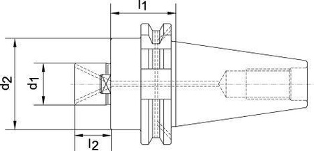 Uchwyt do głowic frezarskich DIN69871AD długi SK50-27 HAIMER