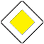 Znak drogowy 306 600x600mm Droga główna, pierwszeństwo przejazdu