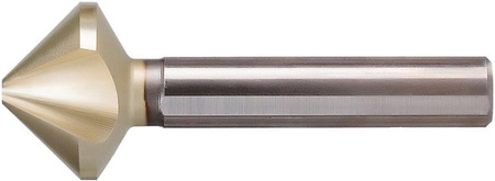 Pogłębiacz stożkowy z nierównomierną podziałką HSS ZrN 90° 6mm 3-płaszczyznowy BECK