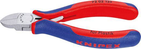 Szczypce tnące boczne do tworzywa sztucznego z rękojeściami wielokomponentowymi 125 mm KNIPEX 
72 02 125