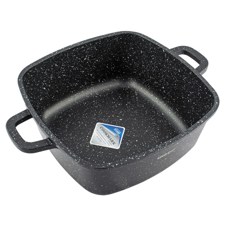 Garnek z powłoką marmurową 20×20 cm, pojemność 2,8 l, czarny KINGHoff
