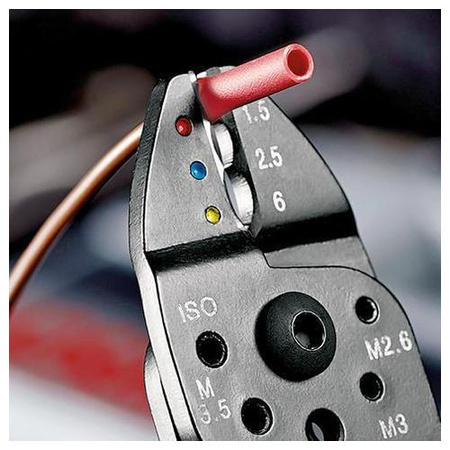 Wielofunkcyjne szczypce do cięcia kabli, ściągania izolacji i zagniatania końcówek 0,5–6 mm² 240 mm KNIPEX