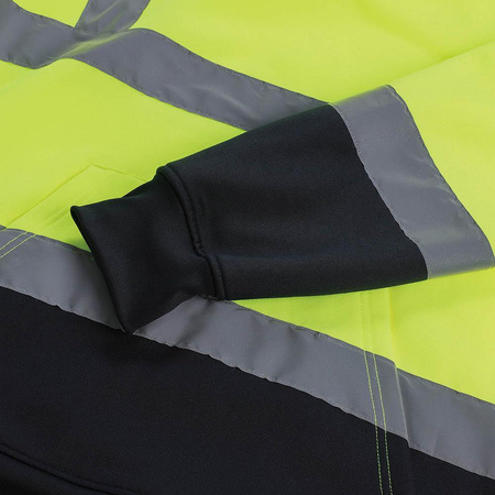 Jaskrawa bluza z kapturem żółto-granatowa z odblaskami, rozmiar XL, Scruffs T56400