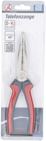 Szczypce wydłużone wygięte telefoniczne 200 mm, BGS DIY 338