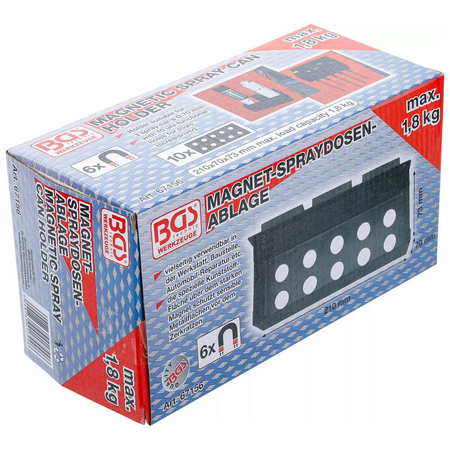 Magnetyczna półka na spray’e 210 mm, BGS 67156