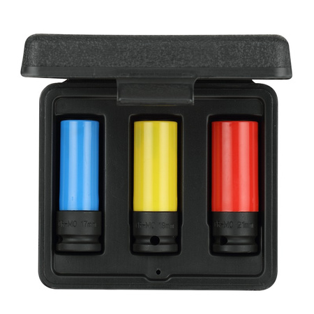 Zestaw do wymiany kół: klucz dynamometryczny 40-200 Nm, teleskopowa grzechotka 1/2", nasadki ochronne 17-21 mm, GEDORE RED, R69003000