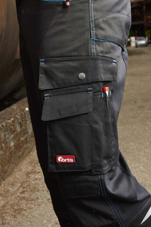 Spodnie FORTIS H 24 czarno-turkusowe rozmiar 98