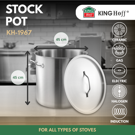 Garnek gastronomiczny ze stali nierdzewnej Ø45 cm, pojemność 71 l KINGHoff