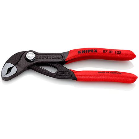 Szczypce nastawne do rur Cobra® z rękojeściami powlekanymi tworzywem sztucznym 125 mm KNIPEX 87 01 125