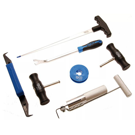 Zestaw do demontażu przedniej szyby 7 szt., BGS 8004