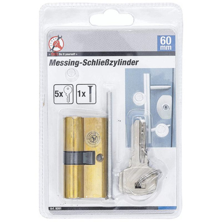 Mosiężna wkładka zamka 60 mm, BGS Diy 8091