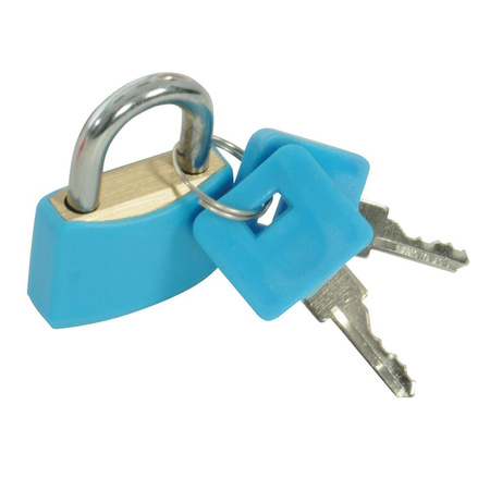 Zestaw jaskrawych kłódek z osłoną z PCV, 4 szt., 20 mm, Silverline 282715