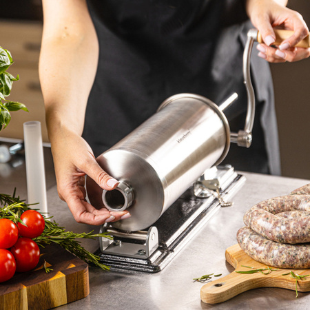 Nadziewarka do kiełbas, pojemność 5kg, pozioma, stal nierdzewna, Klausberg, KB-7929