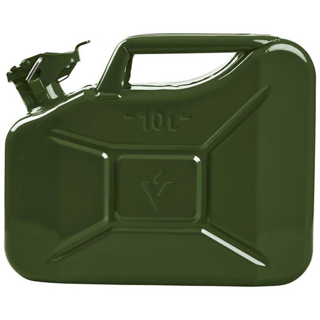 Kanister na paliwo z blachy stalowej oliwkowy 10 l Valpro