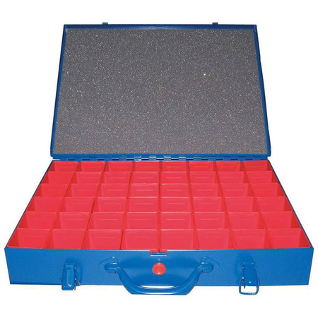 Metalowy organizer na narzędzia z 48 wkładkami 440 x 330 x 66 mm