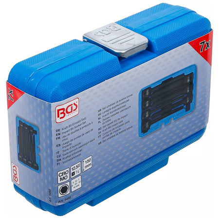 Zestaw nasadek udarowych do bitów długość 150 mm 12,5 mm (1/2") gniazdo sześciokątne 5 - 14 mm 7 szt., BGS 5490