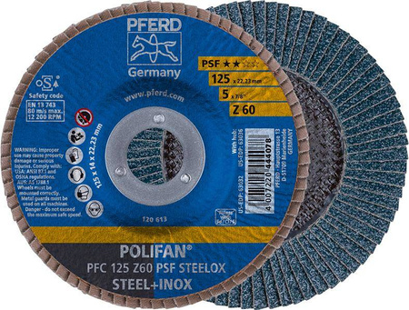 Ściernica listkowa/lamelkowa Z 60PSF, prosta, 125mm K60 Pferd