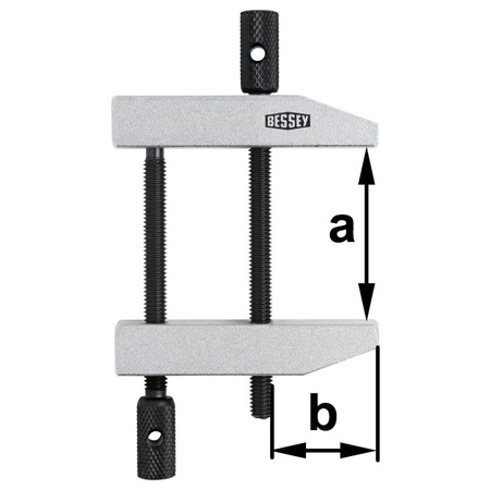 Ścisk śrubowy równoległy, wielkosc 2, 46mm BESSEY