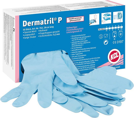 Rękawiczki jednorazowe nitrylowe Dermatril P 746 rozmiar 6 50 szt.