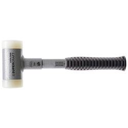 Bezodrzutowy młotek ze stalowym trzonkiem i miękkimi obuchami Ø 50 mm, SIMPLEX 3377 HALDER