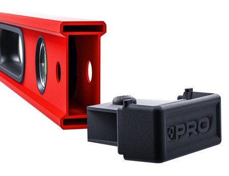 Poziomica 80 cm z uchwytami aluminiowa malowana proszkowo PRO900 Heavy Duty Red PRO