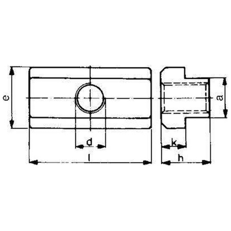 Nakrętka teowa DIN508L M6x8mm AMF