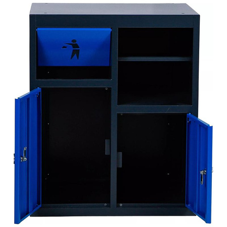 Szafka warsztatowa stojąca z uchwytem na rolkę i modułem na odpady, BGS 80202