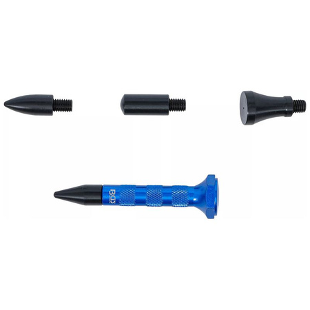 Aluminiowy trzpień do usuwania wgnieceń z wymiennymi końcówkami 100 mm, BGS 9155