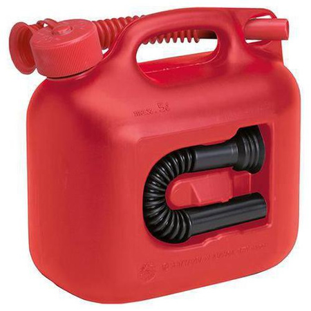 Kanister na paliwo, Premium, z tworzywa sztucznego, poj. nomin. 5l, czerwony hünersdorff