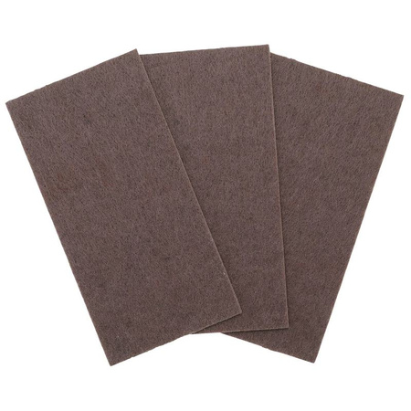 Ślizgacze filcowe arkusze brązowe 100 x 200 mm 3 szt., BGS Diy 80713