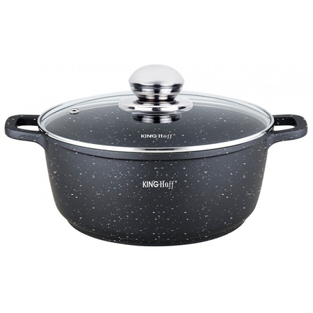 Garnek z powłoką marmurową Ø20 cm, pojemność 2,3 l, czarny KINGHoff