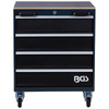 Wózek warsztatowy do systemu meblościanek, 4 szuflady, 630 x 789 x 530 mm, BGS 80220