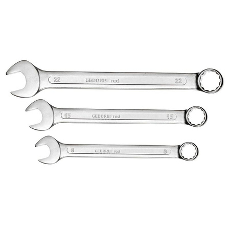 Zestaw 17 kluczy płasko-oczkowych 6-22 mm, GEDORE RED, R09105017