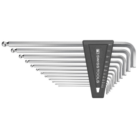Klucze imbusowe 1/20-5/16" z kulką PB Swiss Tools 212Z LH, zestaw 12-częściowy w uchwycie