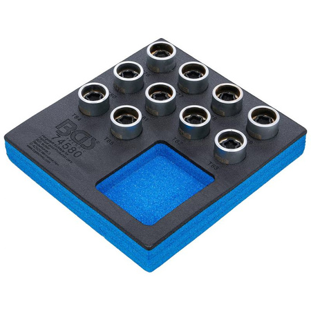 Wkładka do szuflady 1/6: zestaw narzędzi do zabezpieczeń kół dla Tesla 10 szt., BGS 74580