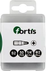 Bity 1/4 DIN3126 Pozidriv PZ 2 x 25mm 10szt FORTIS