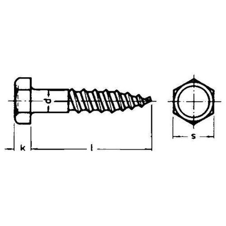 Wkręty do drewna DIN 571 stal A2 6x70mm 100szt E-NORMpro