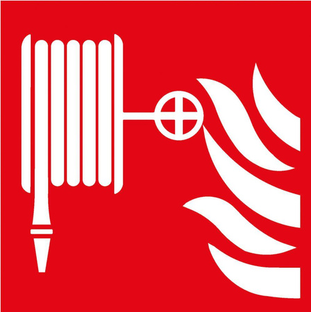 Znak ochrony ppoż WĄŻ GAŚNICZY 20x20 folia