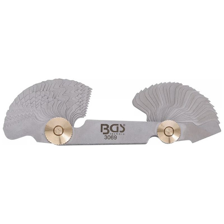 Sprawdzian do gwintów 52 wzorce metryczne 0,25-6,0 mm, Whitworth 4G-62G, BGS 3069