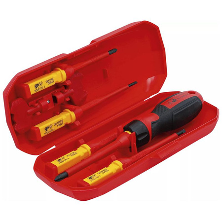 Zestaw izolowanych wkrętaków VDE z wymiennymi szpilekami 8 szt., BGS 35813